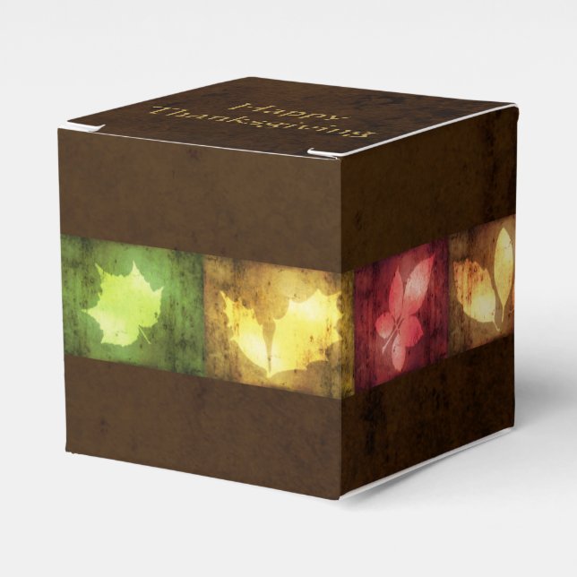 Ballotins Bon thanksgiving Grunge Feuilles (Verso)