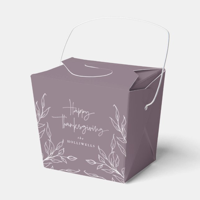 Ballotins Bon thanksgiving Motif Mauve Leaf (Verso)