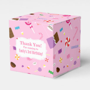 Ballotins Bonbon sucré coloré rose Motif Party Favoriser boî