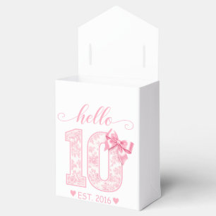 Ballotins Bonjour 10 Anniversaire   Rose Bonjour 10 Année pe