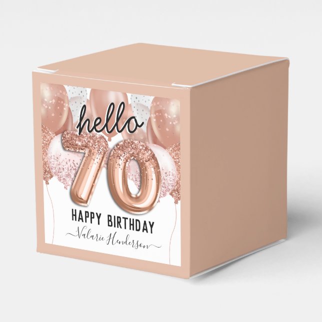 Ballotins Bonjour 70 Parties scintillant rose Balloons d'ann (Verso)