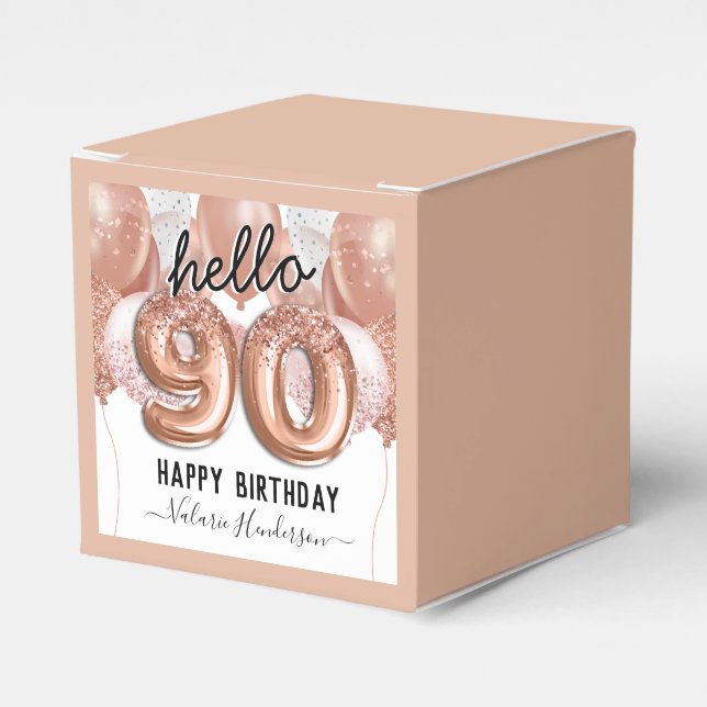 Ballotins Bonjour 90 Parties scintillant rose Balloons d'ann (Verso)