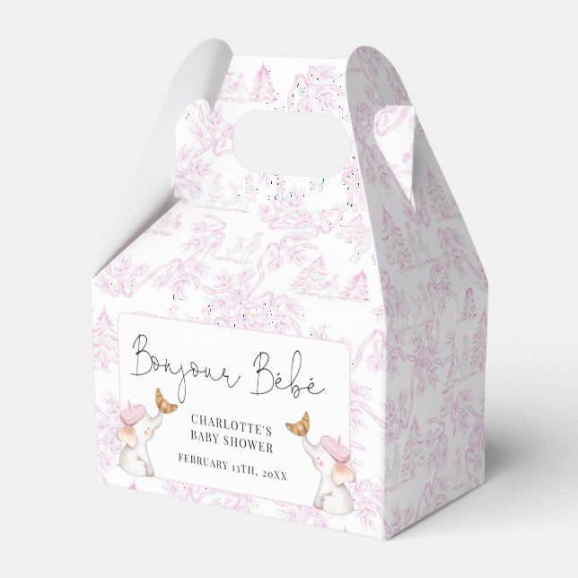Ballotins Bonjour Bebe Romantique Français Baby shower fille (Verso)