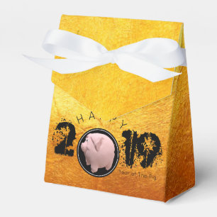 Ballotins Bonne année PIg 2019 Ballotin d'or 3D original 1T