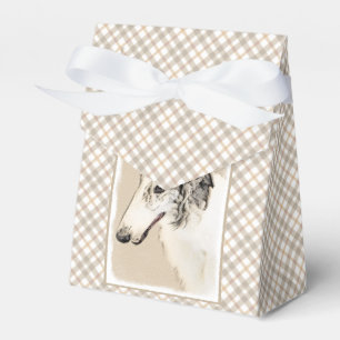 Ballotins Borzoi (Brindle d'argent) Peinture originale de ch