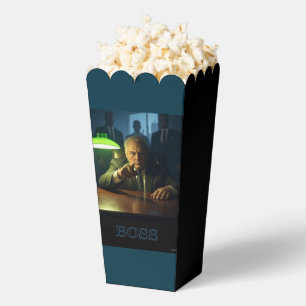 Ballotins Boss avec les boîtes de pop-corn texte