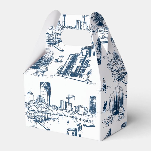 Ballotins Boston Toile Navy (Verso)