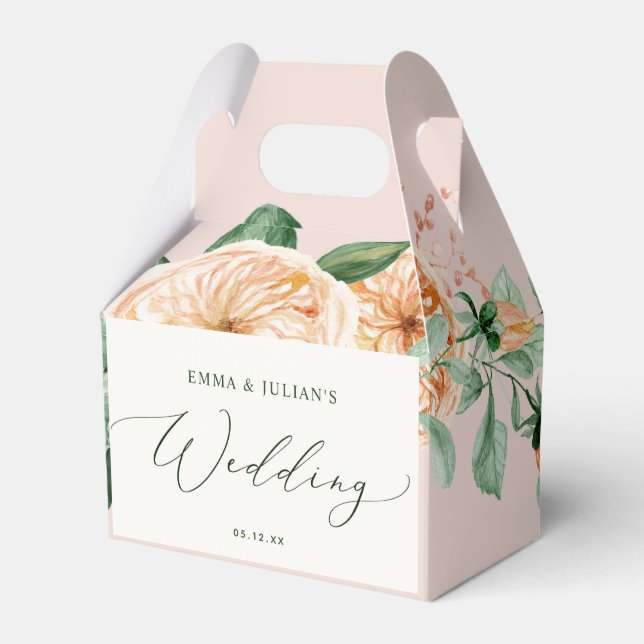 Ballotins Botanique Boho vert Floral Blush rose Mariage (Verso)