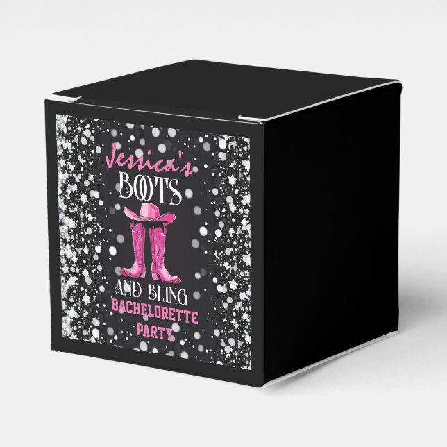 Ballotins Bottes roses et Bling Bachelorette (Verso)