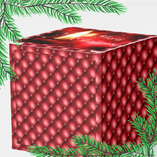 Ballotins Bougie rouge, perles brillantes Joyeux Ballotin de