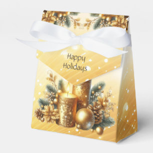 Ballotins Bougies d'or boîte cadeau de Noël