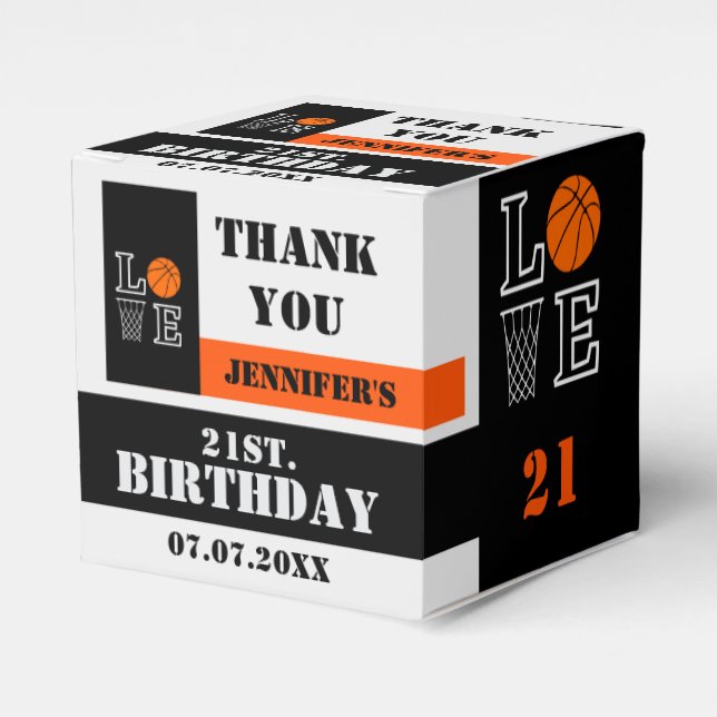 Ballotins Boules de basket, Cadeau de joueur de basket, Anni (Verso)