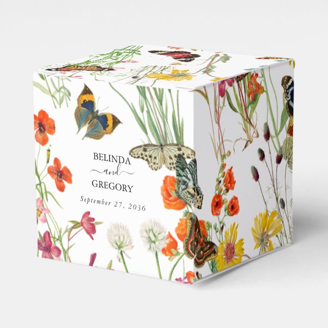 Ballotins Bouteilles Fleurs sauvages  Mariage floral (Verso)
