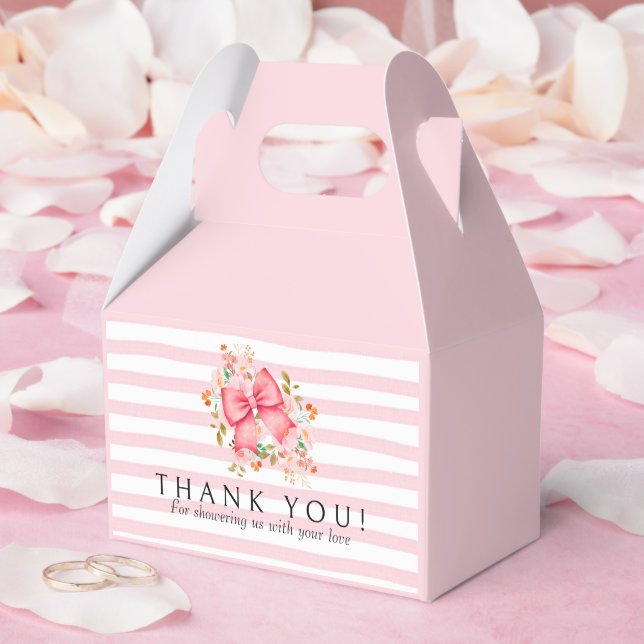 Ballotins Bow rose baby shower d'aquarelle florale (Mariage)