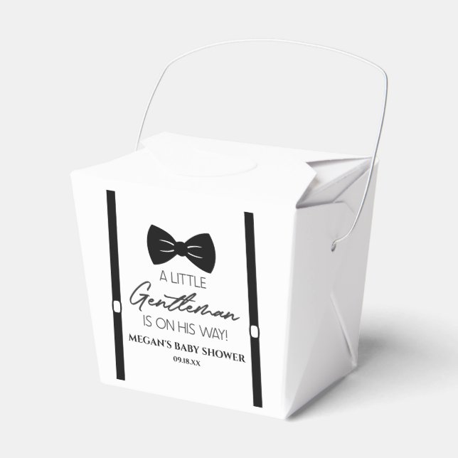 Ballotins Bowtie Suspende Un Petit Baby shower Gentil (Verso)