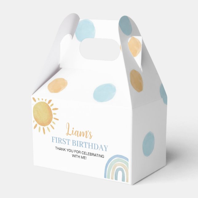 Ballotins Boy Sunshine Rainbow Ballotin fête d'anniversaire (Verso)