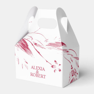 Ballotins Branche avec viva magenta et fleurs blanches maria