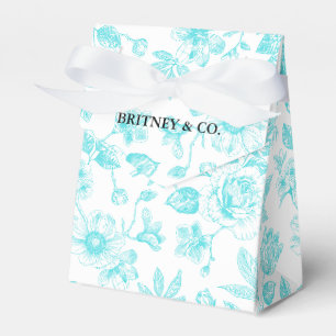Ballotins Bride & Co. Toile Florale Turquoise Personnalisée