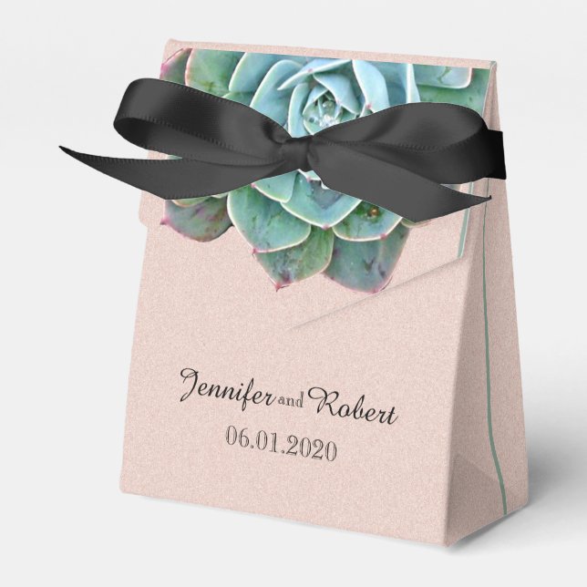 Ballotins Brouiller Succulent Mariage Favor Box (Verso)