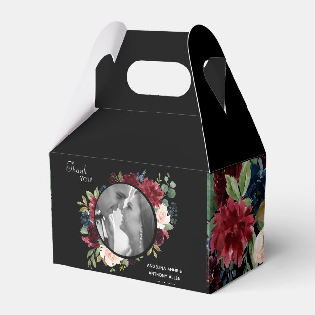 Ballotins Brousse Bourgogne Photo Floral Elegant Aquarelle (Verso)