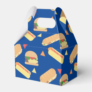 Ballotins Burger Hot Dog BBQ Sandwich Nourriture Fête Bleu