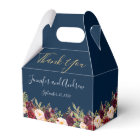 Burgundy Floral Navy Bleu Script Rustique Mariage