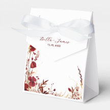 Burgundy Red Floral Folio