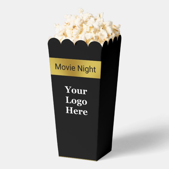 Ballotins Business Black and Gold Votre Logo Ici Soirée ciné (Sauté)
