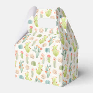 Ballotins Cactus en pastel mou et motif succulent