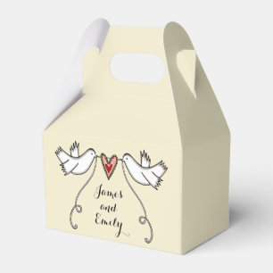 Ballotins Cadeau de mariage pour colombes blanches personnal