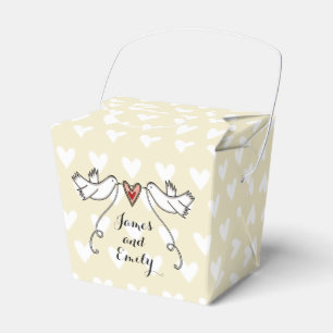 Ballotins Cadeau de mariage pour colombes blanches personnal