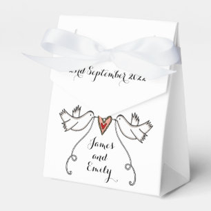 Ballotins Cadeau de mariage pour colombes blanches personnal