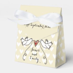 Ballotins Cadeau de mariage pour colombes blanches personnal