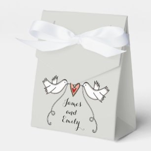 Ballotins Cadeau de mariage pour colombes blanches personnal