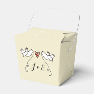 Ballotins Cadeau de mariage pour colombes blanches personnal