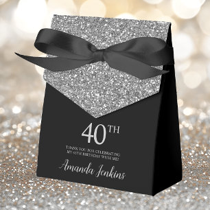 Ballotins Cadeau de remerciement 40 ans paillettes argentées