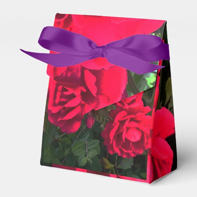 Ballotins Cadeau romantique à fleurs de rose rouge (Verso)