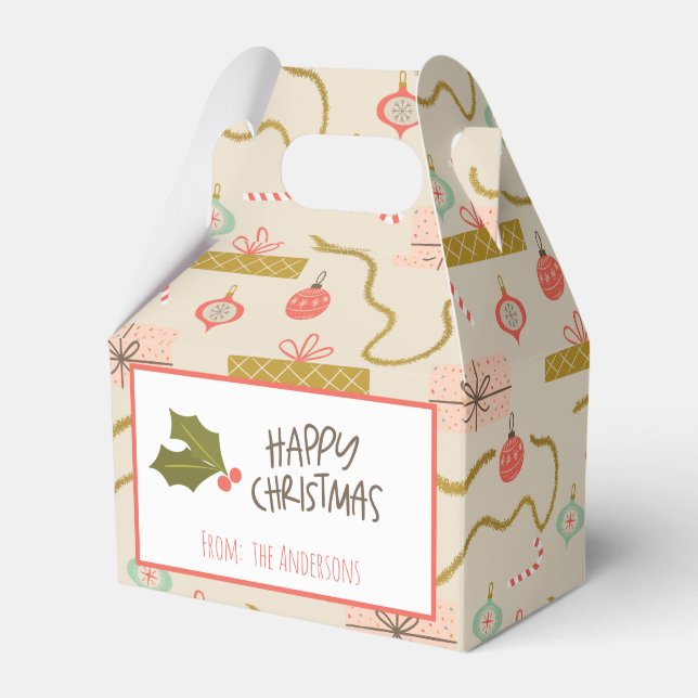 Ballotins Cadeaux de Noël rétro vintage (Verso)