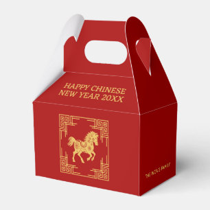 Ballotins Cadre d'ornement grec motif de cheval doré rouge 