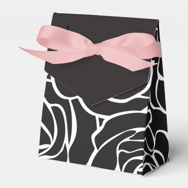 Ballotins Caisse Détail Élégant pour Cadeau Black Roses (Verso)