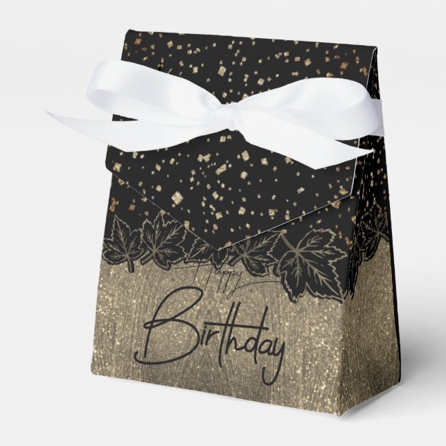 Ballotins Caja de regalo lujosa con hojas para cumple (Verso)