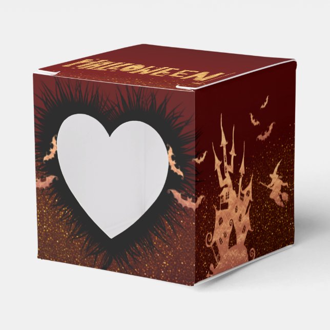 Ballotins Caja para  regalo en forma corazón para Halloween (Verso)
