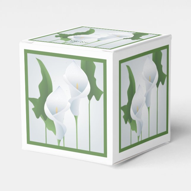Ballotins Calla Lilies Boîte de réception personnalisée (Verso)