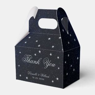 Ballotins Calligraphie de nuit étoilée bleue Mariage céleste