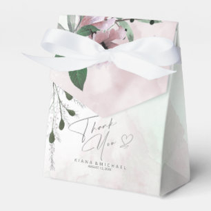 Ballotins Calligraphie Merci floral Mauve Coeur ID771