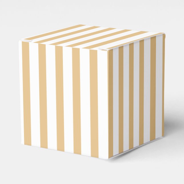 Ballotins Camel kaki blanc rayures verticales cadeau (Verso)