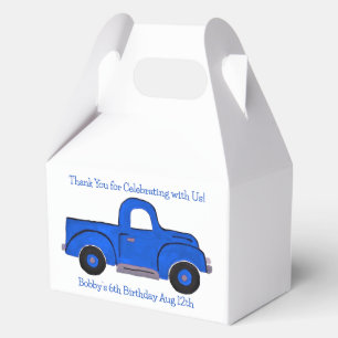 Ballotins Camion bleu vintage peint à la main