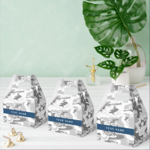 Ballotins Camouflage gris neige d'hiver Votre nom Personnali