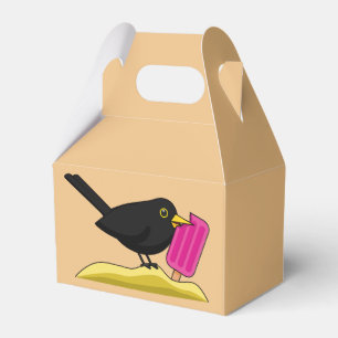 Ballotins Caricature Blackbird Manger Une Crème De Glace