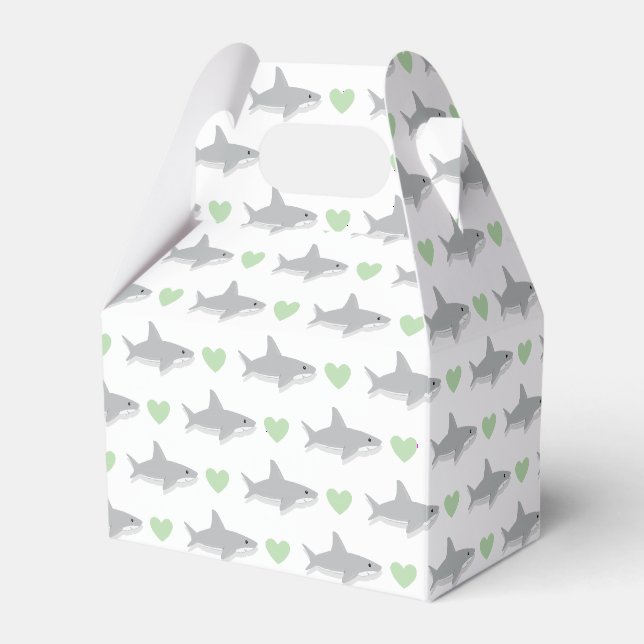 Ballotins Caricature de petit requin vert Coeur (Verso)